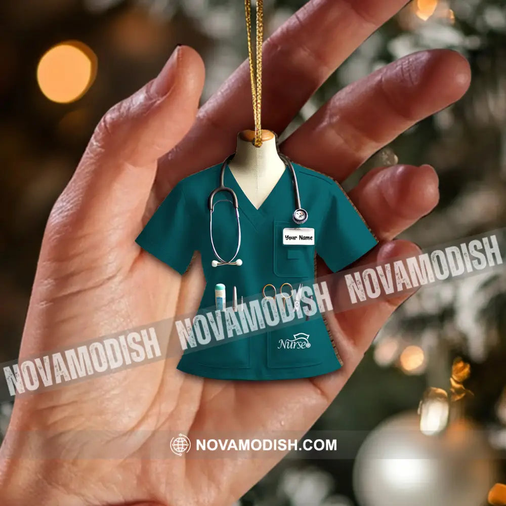 Custom Name Nurse Ornament Home Decor Christmas Gift 3.54’’ / 1