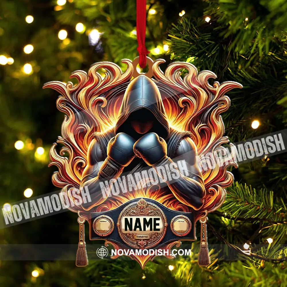 Custom Name Ornament Boxing Fire