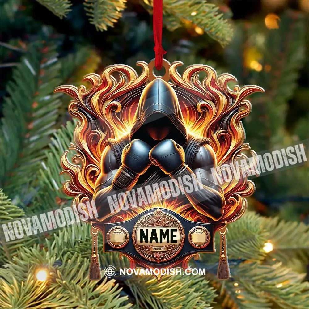 Custom Name Ornament Boxing Fire