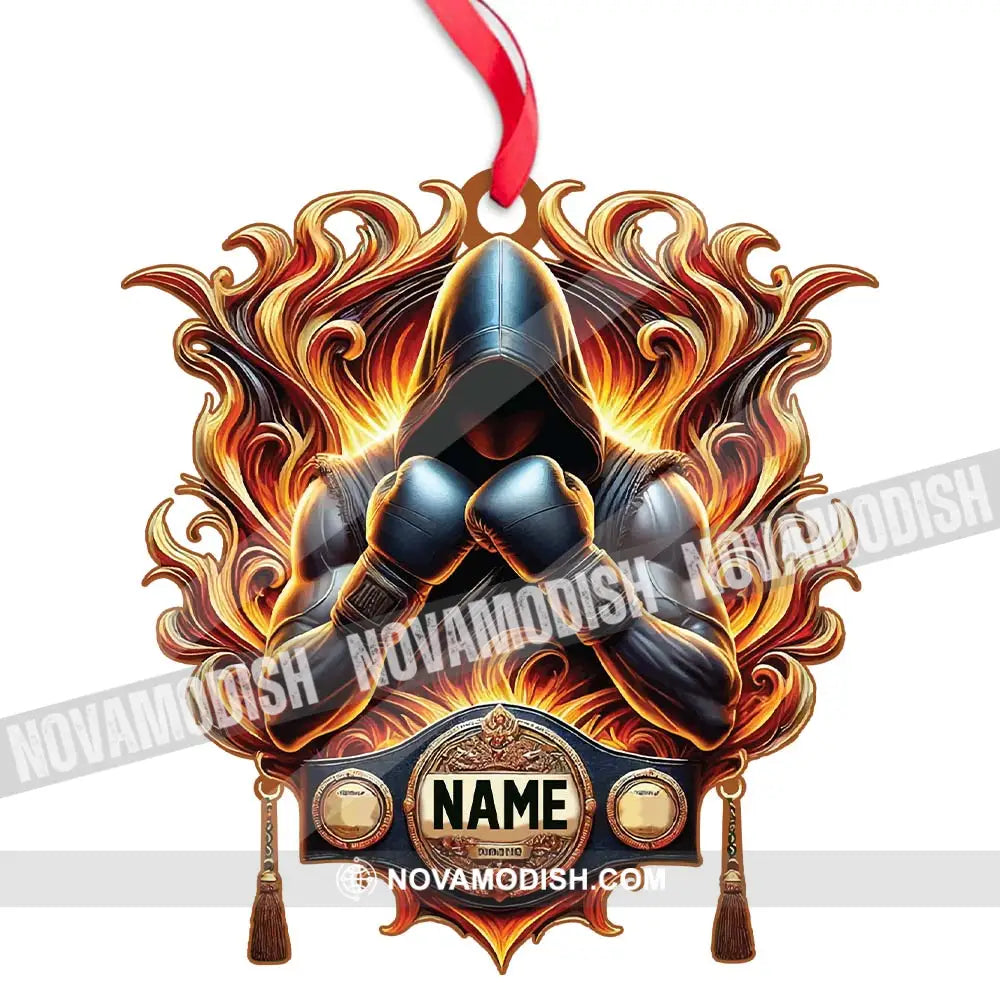 Custom Name Ornament Boxing Fire