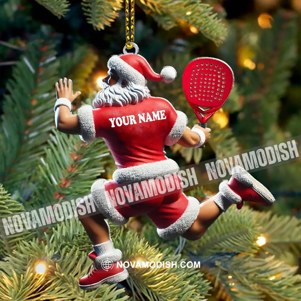 Custom Name Padel Tennis Santa Ornament Christmas Gift For Lover