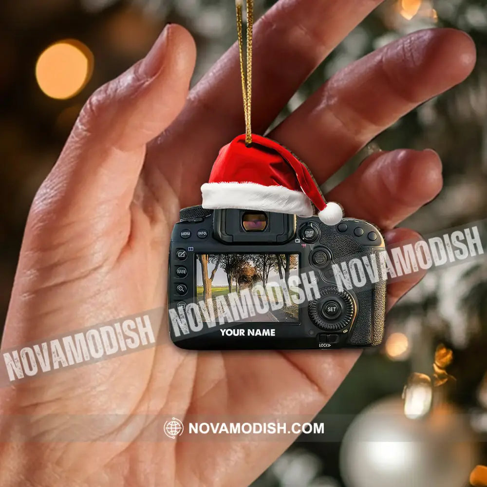 Custom Name Photographer Ornament Christmas Gift