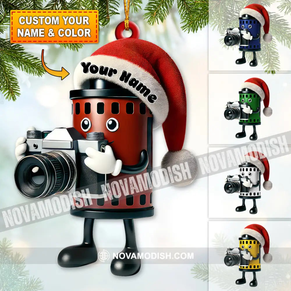 Custom Name Photographer Ornament Christmas Gift