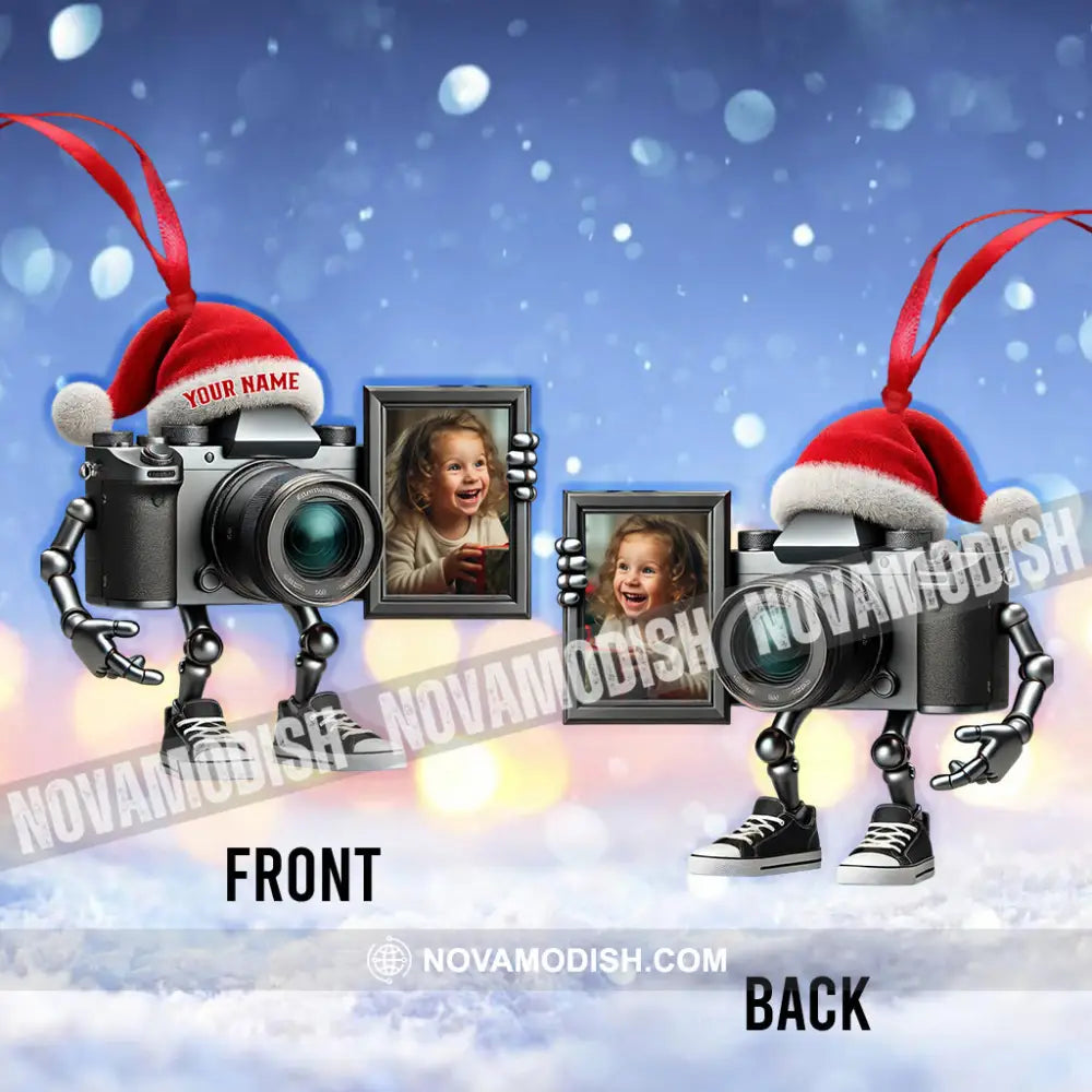 Custom Name Photography Ornament Family Photo Christmas Gift