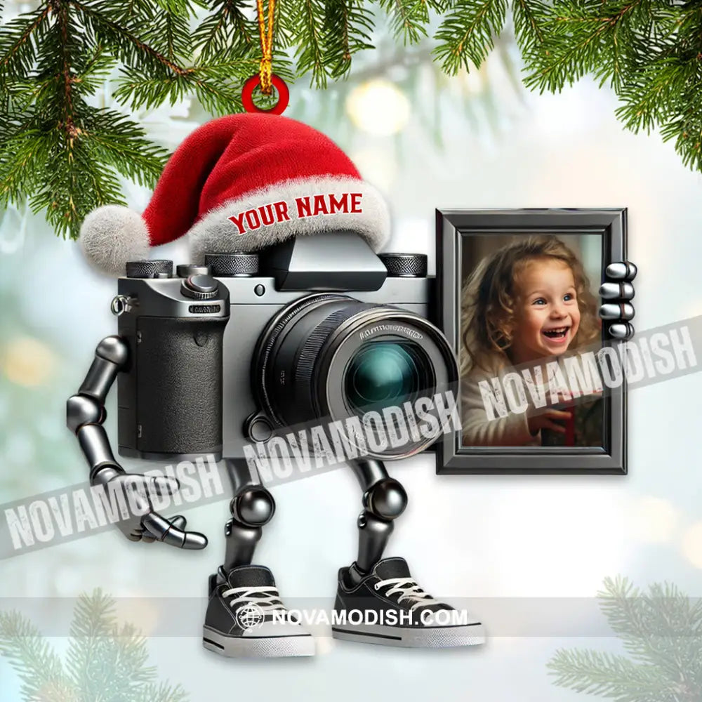 Custom Name Photography Ornament Family Photo Christmas Gift 3.54’’ / 1