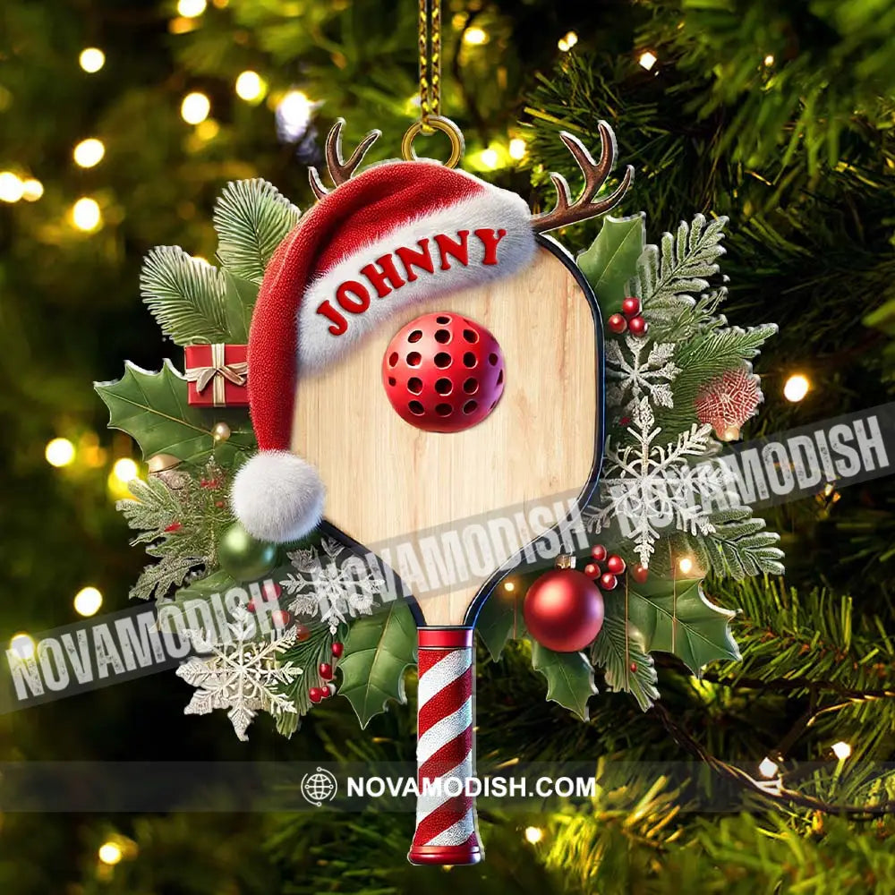 Custom Name Pickle Ball Ornament Christmas Gift