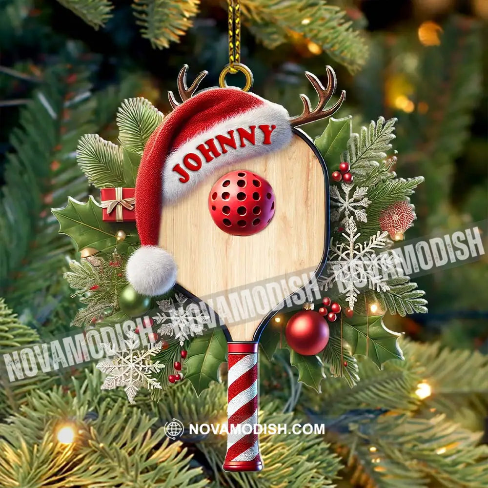 Custom Name Pickle Ball Ornament Christmas Gift