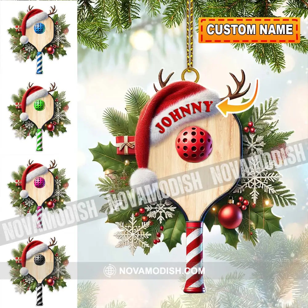 Custom Name Pickle Ball Ornament Christmas Gift