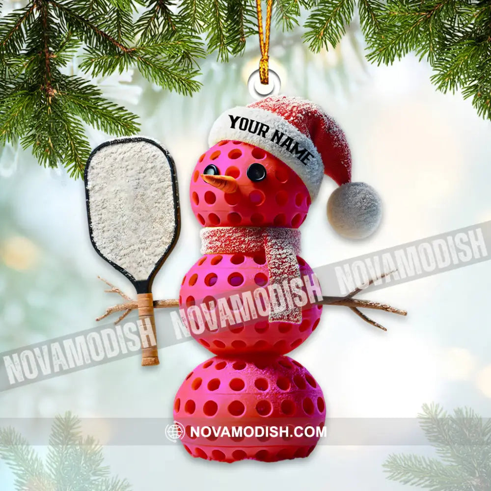 Custom Name Pickle Ball Ornament Christmas Gift Decoration