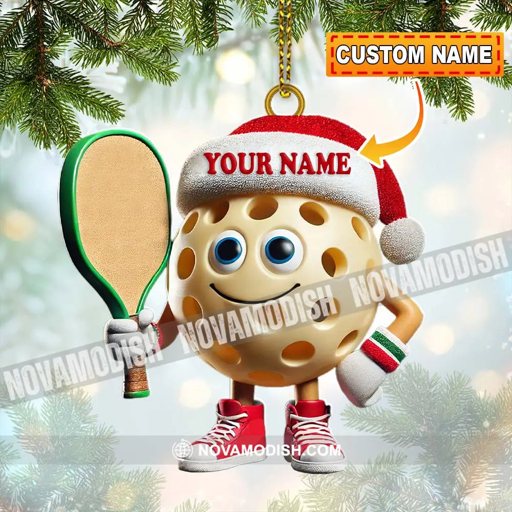 Custom Name Pickleball Ornament Lover Christmas Gift