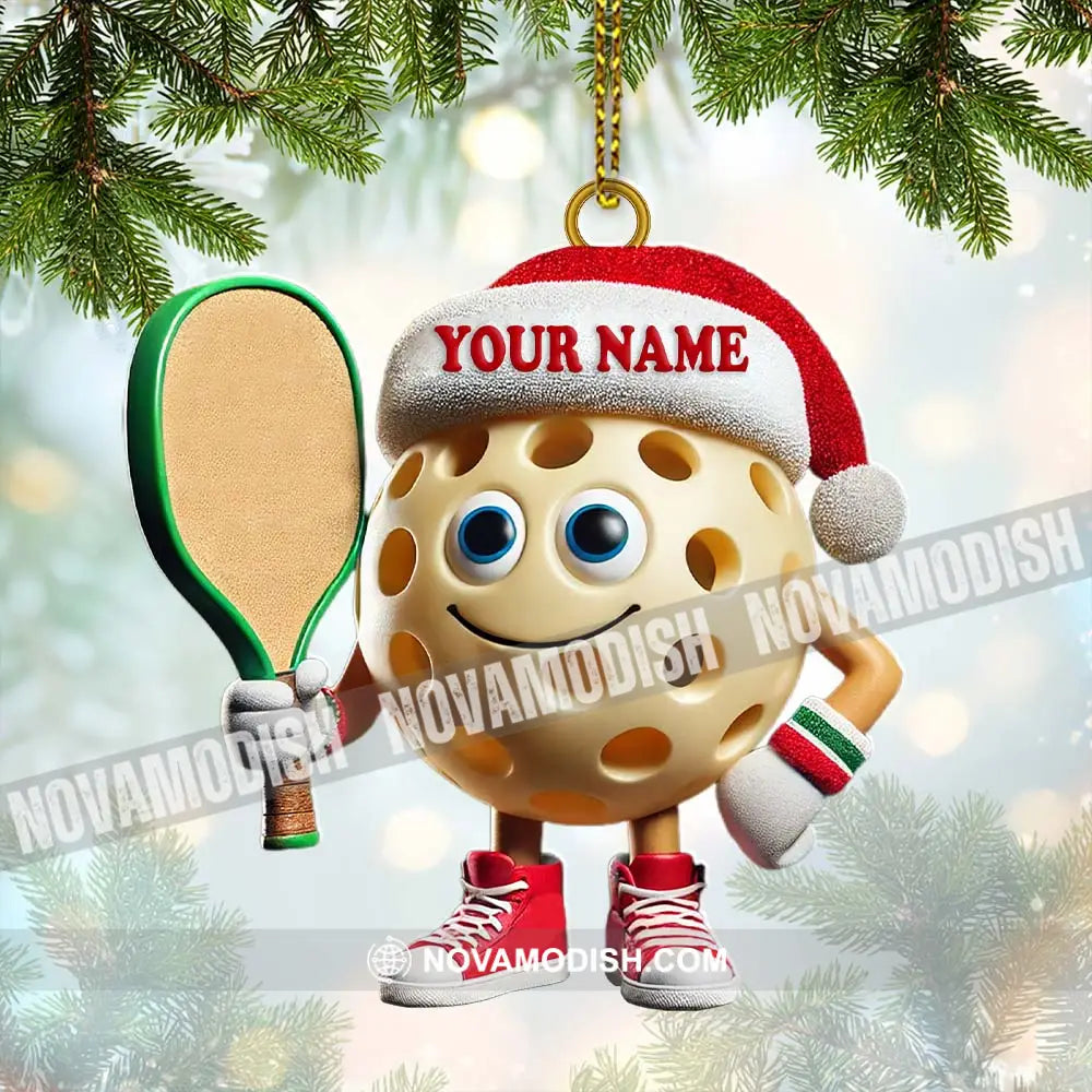 Custom Name Pickleball Ornament Lover Christmas Gift