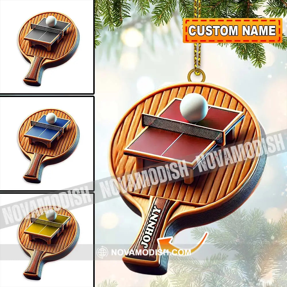 Custom Name Table Tennis Ornament Christmas Gift For Lover