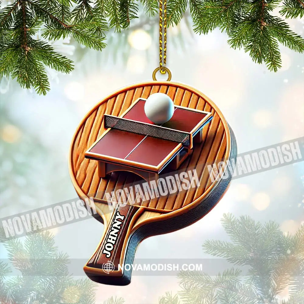 Custom Name Table Tennis Ornament Christmas Gift For Lover 3.54’’ / 1