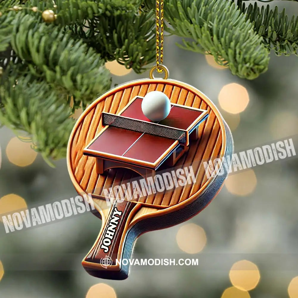 Custom Name Table Tennis Ornament Christmas Gift For Lover