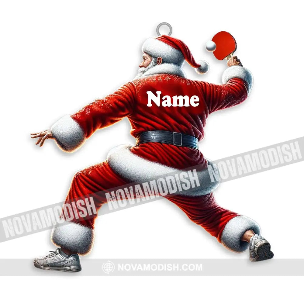 Custom Name Pickleball Santa Ornament Christmas Gift 3.54’’ / 1