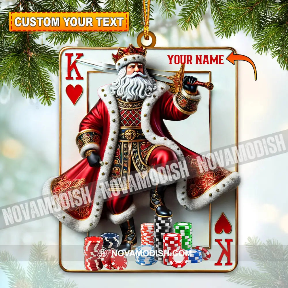 Custom Name Poker Ornament Christmas Decoration