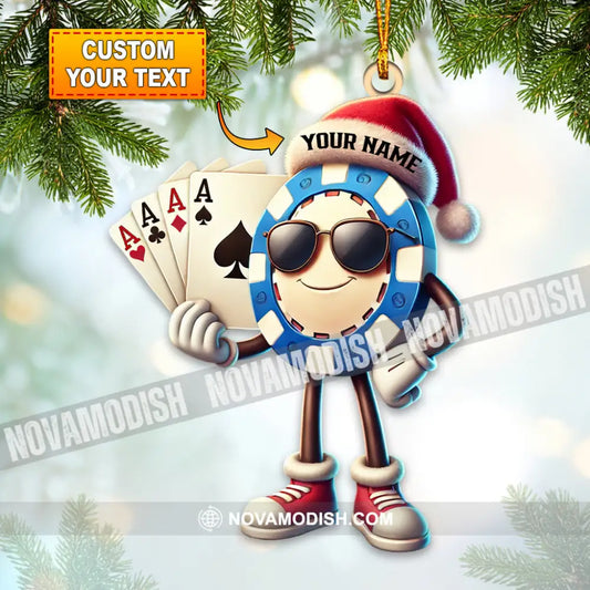 Custom Name Poker Ornament Christmas Decoration