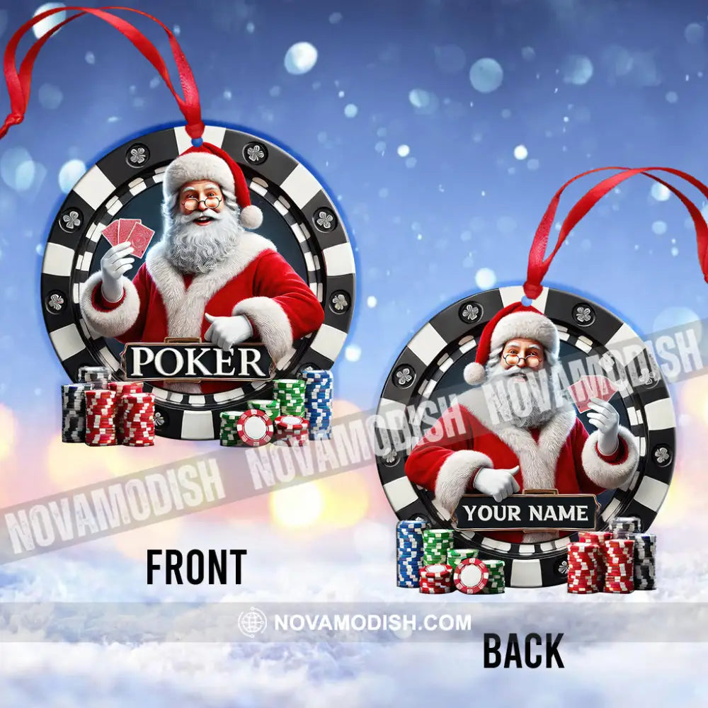 Custom Name Poker Ornament Christmas Gift