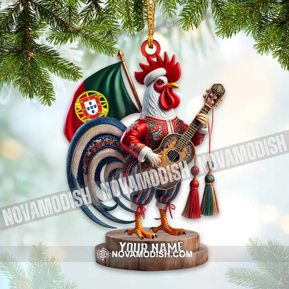 Custom Name Portugal Ornament Portuguese Christmas Gift 3.54’’ / 1