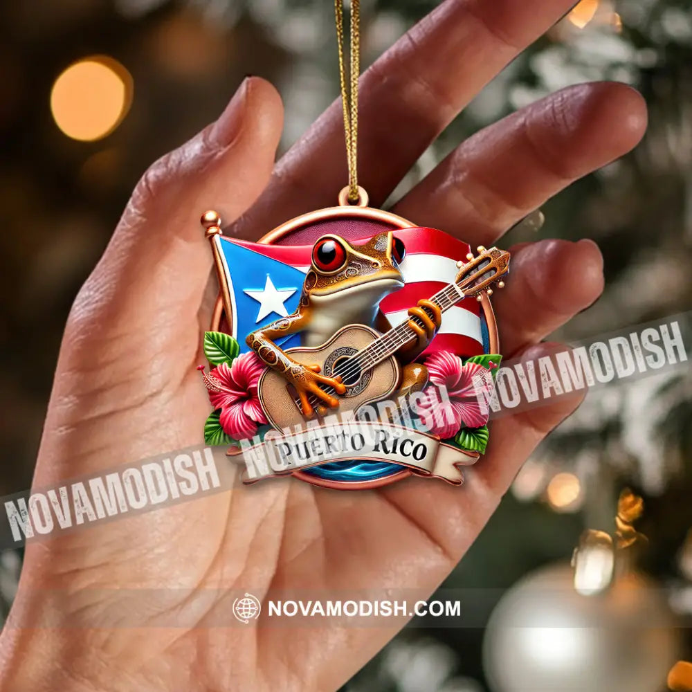 Custom Name Puerto Rico Ornament Christmas Gift For Lover