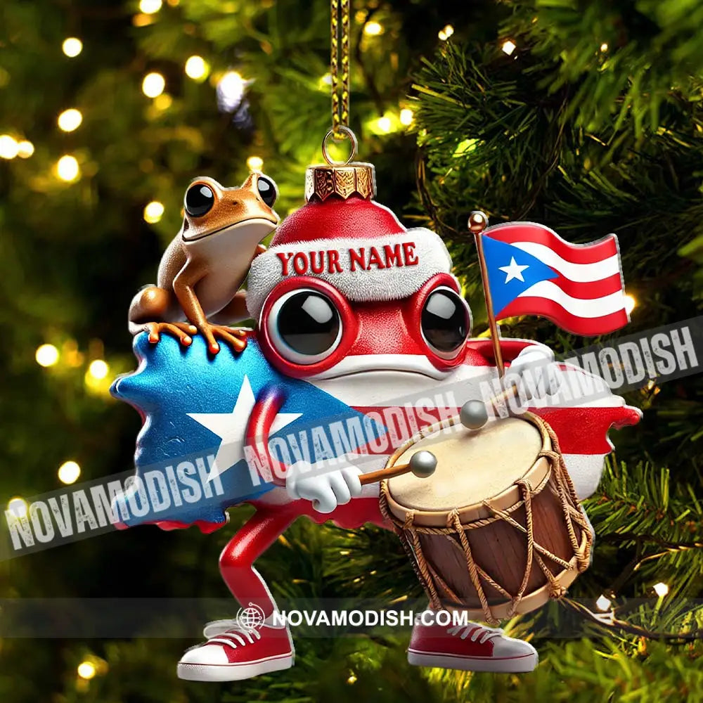 Custom Name America Ornament Lover Christmas Gift