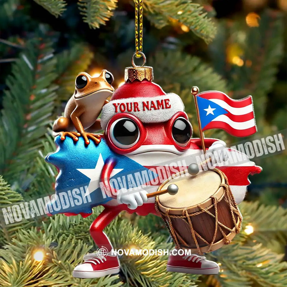 Custom Name America Ornament Lover Christmas Gift