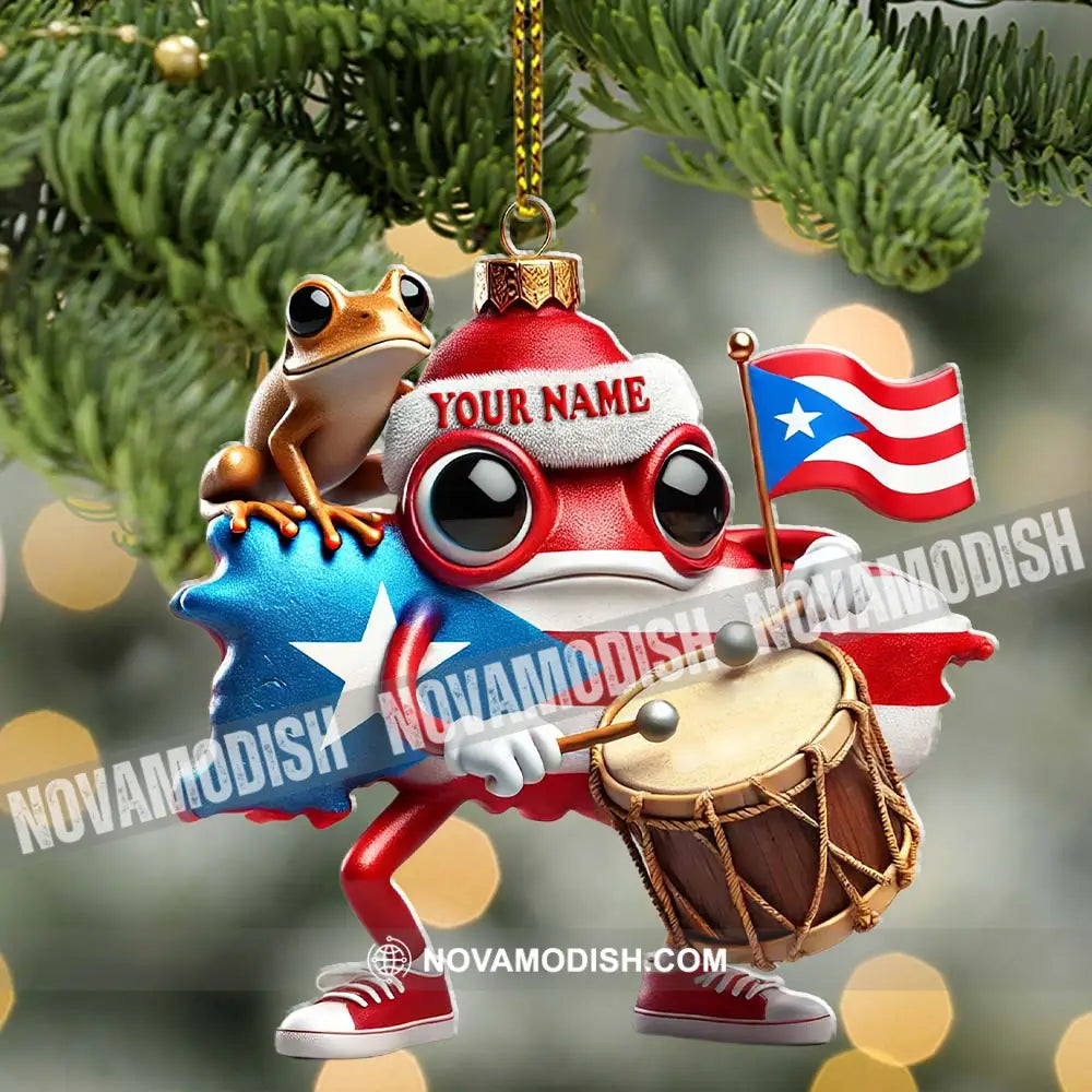 Custom Name America Ornament Lover Christmas Gift