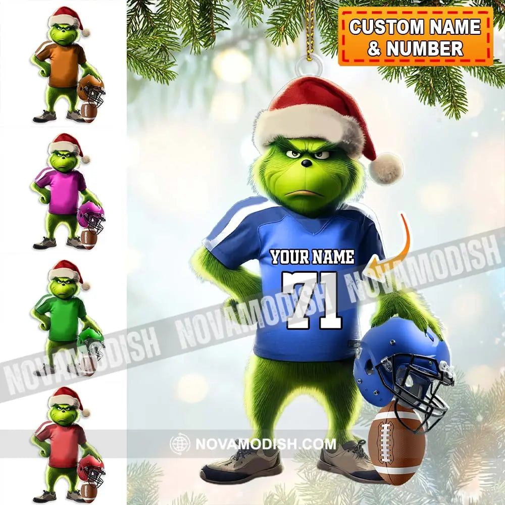 Custom Name Rugby Football Ornament Lover Christmas Gift