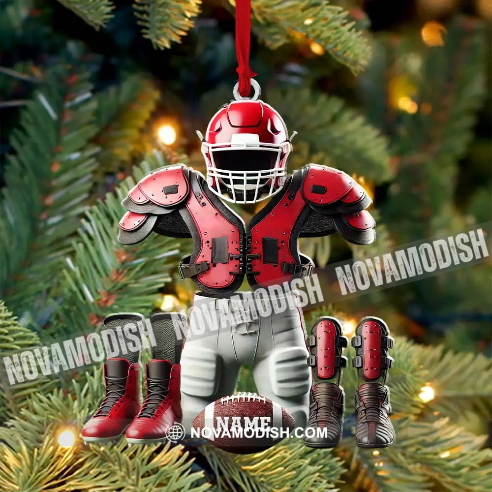 Custom Name Rugby Football Ornament Lover Christmas Gift