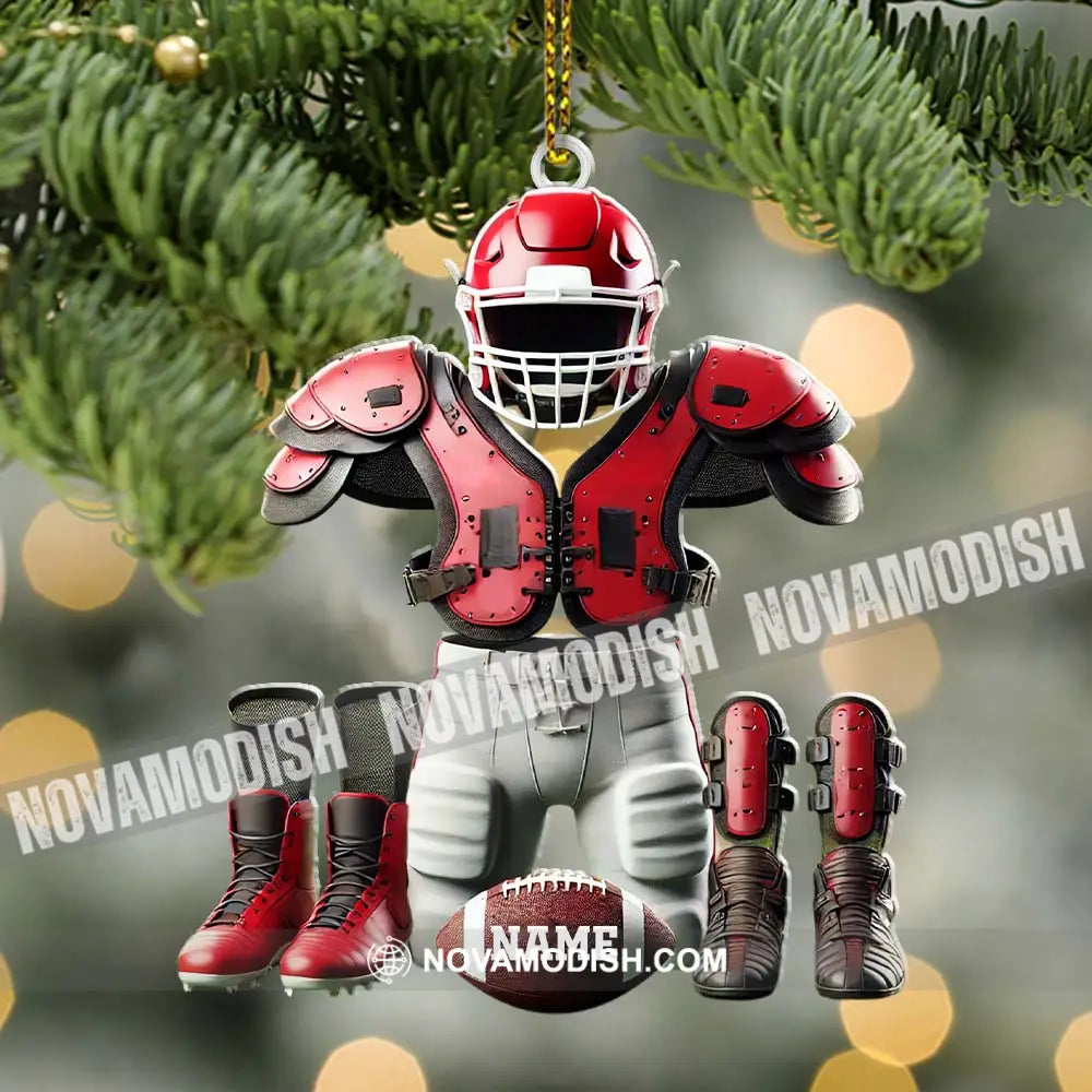 Custom Name Rugby Football Ornament Lover Christmas Gift