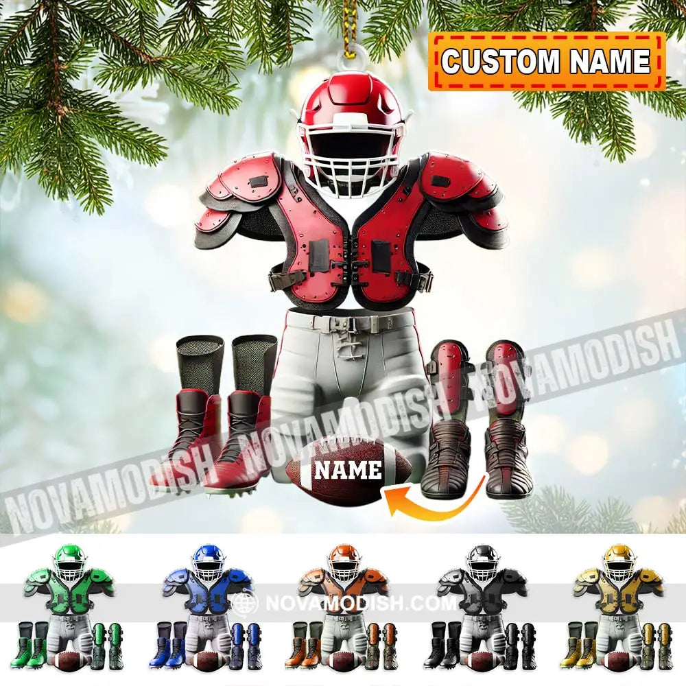 Custom Name Rugby Football Ornament Lover Christmas Gift