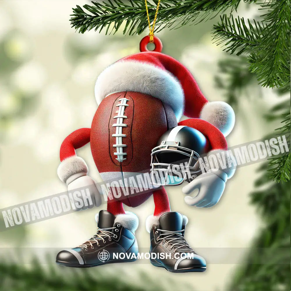 Custom Name Rugby Ornament Lover Christmas Gift 3.54’’ / 1