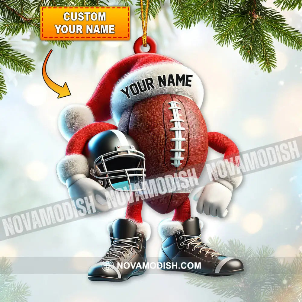 Custom Name Rugby Ornament Lover Christmas Gift