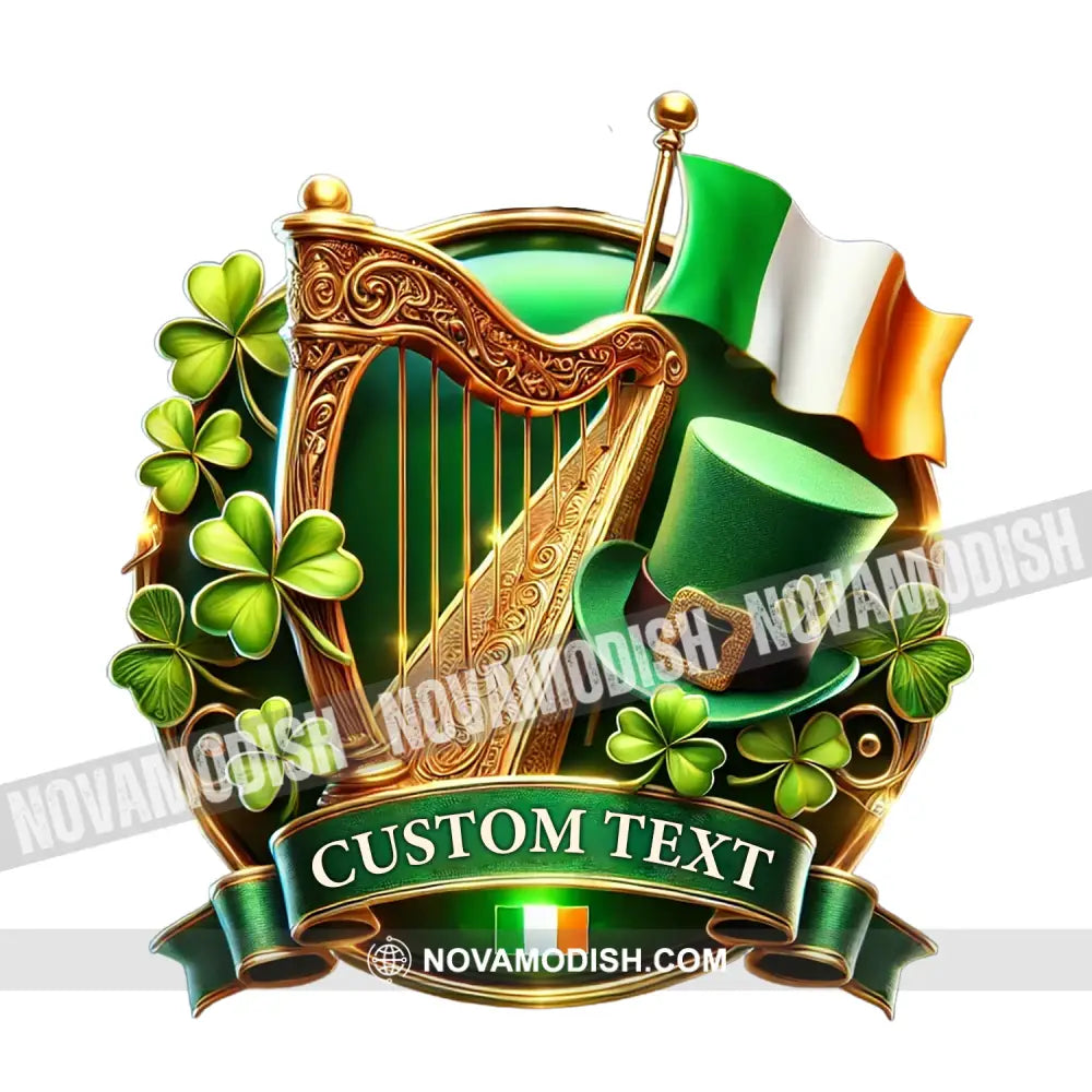 Custom Name Saint Patrick’s Day Fridge Magnet Gift For Ireland Lover 3.54’’ / 1 Piece