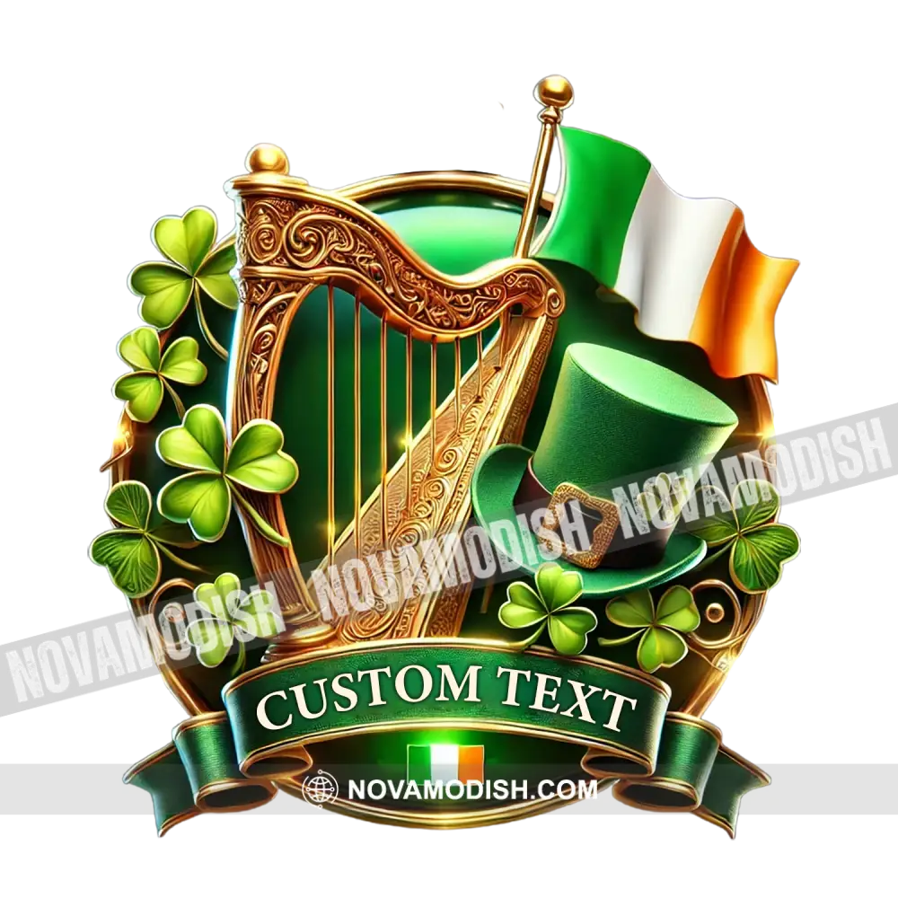 Custom Name Saint Patrick’s Day Fridge Magnet Gift For Ireland Lover 3.54’’ / 1 Piece