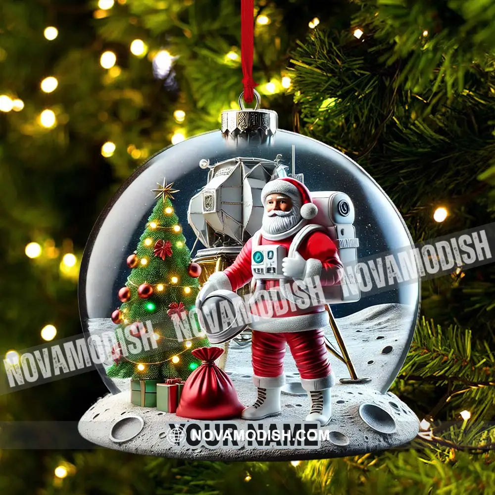 Custom Name Santa Astronaut Ornament Christmas Decoration