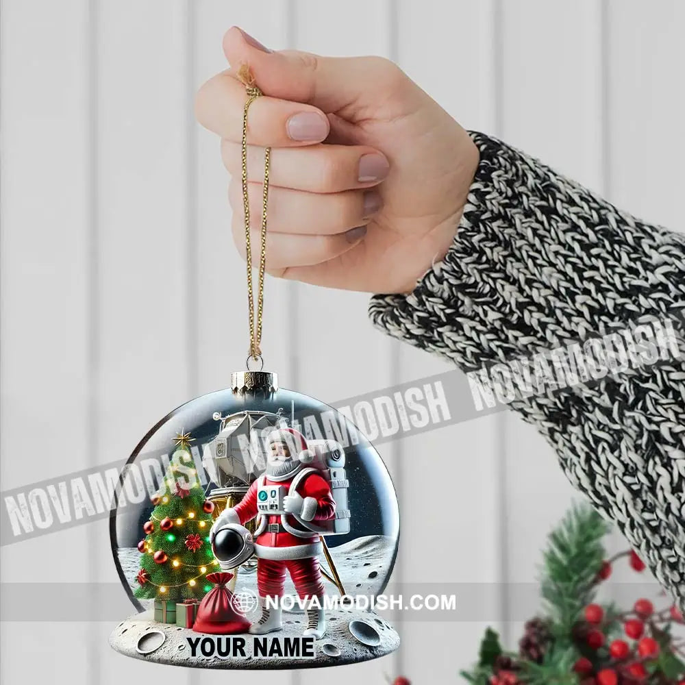 Custom Name Santa Astronaut Ornament Christmas Decoration