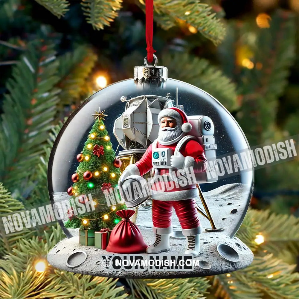 Custom Name Santa Astronaut Ornament Christmas Decoration