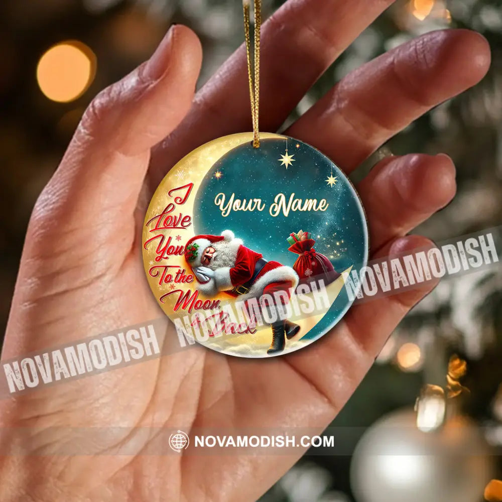 Custom Name Santa Christmas Ornament Home Decor Gift