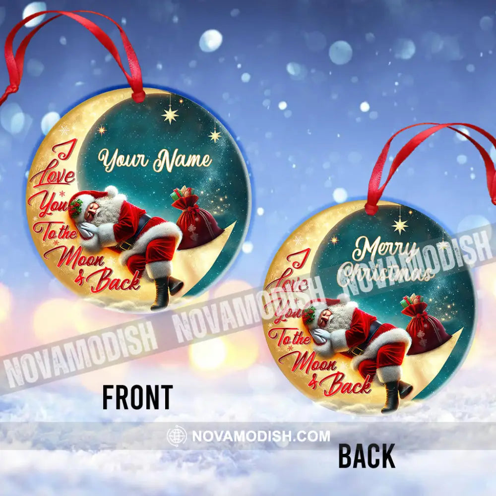 Custom Name Santa Christmas Ornament Home Decor Gift