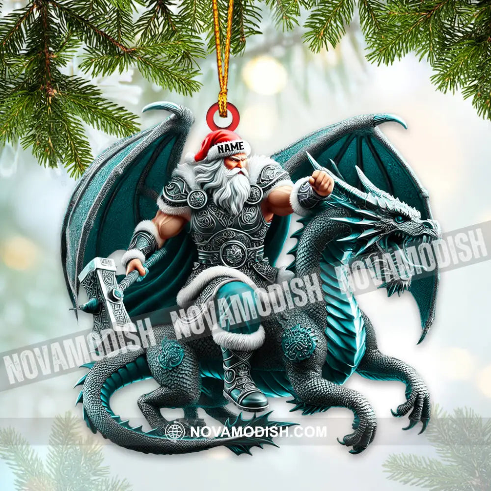 Custom Name Santa Dragon Ornament Christmas Gift For Lover