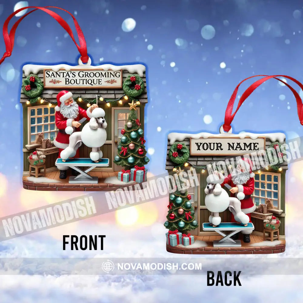 Custom Name Santa Groomer Ornament Home Decor Christmas Gift