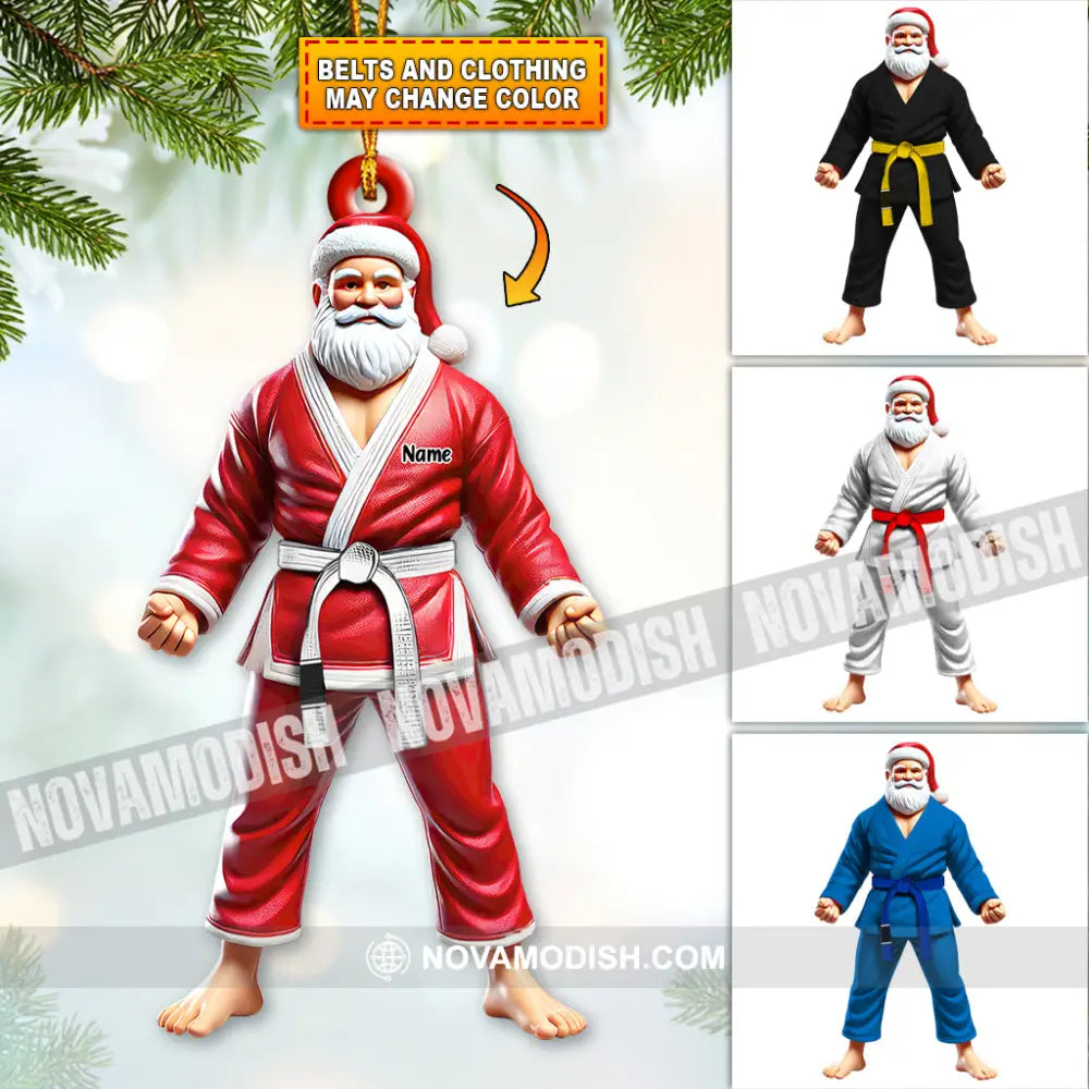 Custom Name Santa Jiujutsu Ornament Christmas Gift