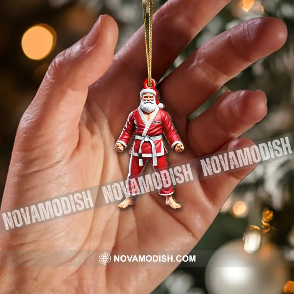 Custom Name Santa Jiujutsu Ornament Christmas Gift