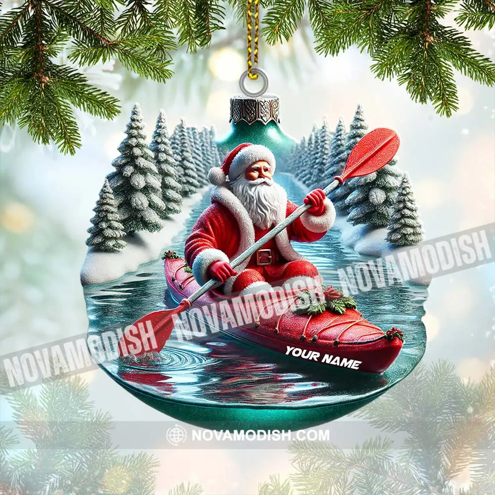 Custom Name Santa Ornament Christmas Gift Decoration 3.54’’ / 1