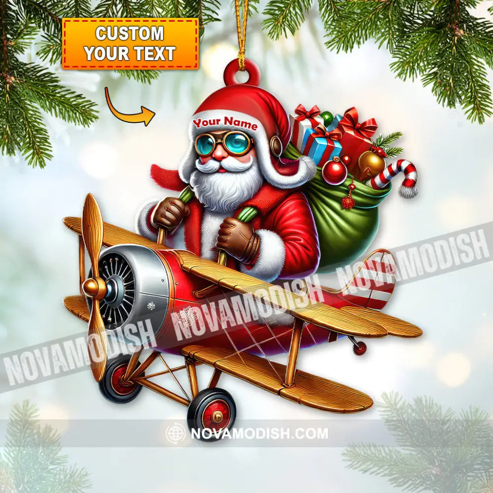 Custom Name Santa Ornament Christmas Gift 3.54’’ / 1