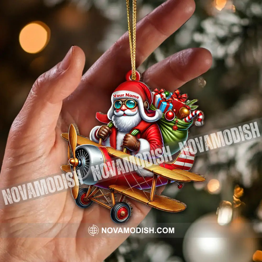 Custom Name Santa Ornament Christmas Gift