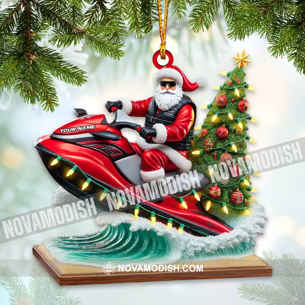 Custom Name Santa Ornament Christmas Gift Decoration 3.54’’ / 1