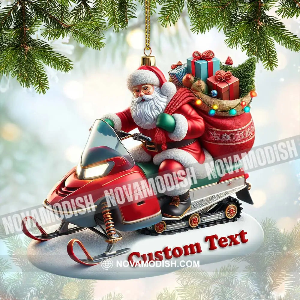 Custom Name Santa Ornament Christmas Gift Decoration 3.54’’ / 1