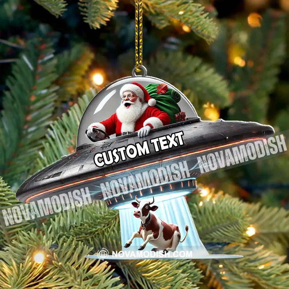 Custom Name Santa Ornament Christmas Gift Decoration 3.54’’ / 1